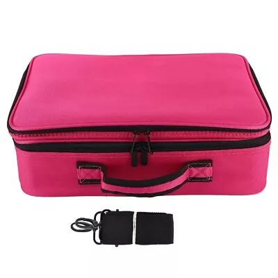 3 Layers Bags Cosmetic Organizer Beauty Artist Makeup Case With Shoulder TTS • £35.74