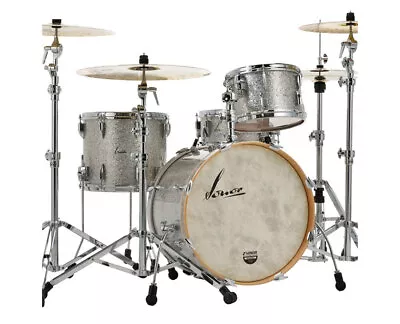 Sonor Vintage Series 3-pc Shell Pack W/ 22  Kick - Vintage Silver Glitter - Used • $2547.99