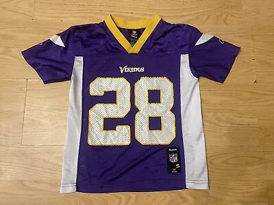 NFL Team Apparel  Peterson #28 Minnesota Vikings Jersey Kids Small Preowned • $9.99