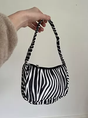 Zebra Print Shoulder Bag Y2K Rave Festival • £3.99