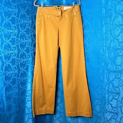 J.Crew Classic Twill Chino Wide Leg Tangelo Orange Sample Pants Women's 8 • $44.95