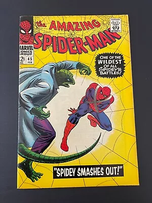 Amazing Spider-Man #45 - 3rd Appearance Of The Lizard (Marvel 1967) VF • £158.18