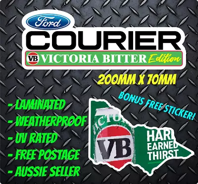 Ford Courier - VB Victoria Bitter Edition - Custom Weatherproof - FREE STICKER • $7.95