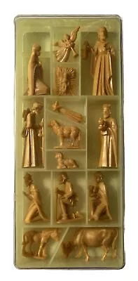 Vintage Miniature Nativity Figures People Animals Orig Case 14Pcs West Germany • $12