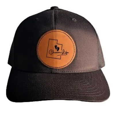 Utah Choose Life Leather Patch Hat Pro-Life Hat Black • $35