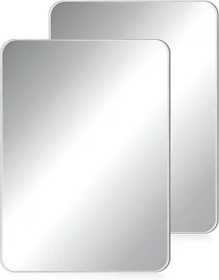 2 Pieces Magnetic Locker Mirror Small Real Glass Mirror For School Locker Rectan • $17.49