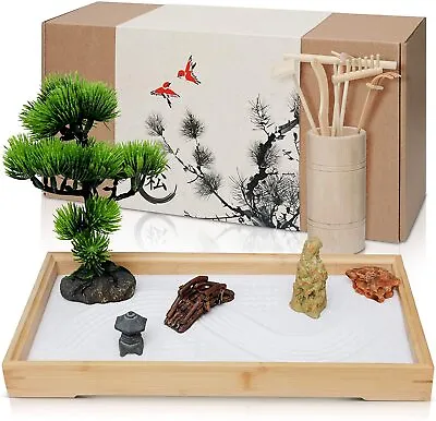 Japanese Zen Garden For Desk - Extra Large 16  X 8  Desktop Mini Zen Garden • $17.88