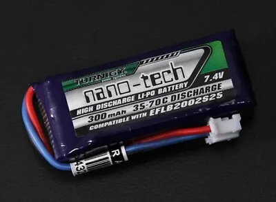 TURNIGY NANO-TECH 300mAh 2S 7.4V LIPO BATTERY UMX P-47 TIMBER BLADE F-27 MCPX BL • $16.95