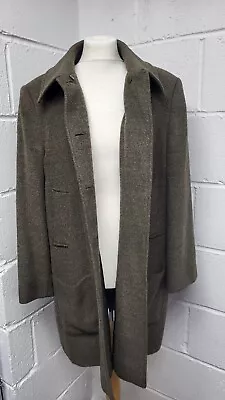 Jaeger Ladies Wool Mix Green Overcoat Size 14. PWM • £20