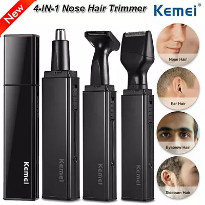 Kemei Beard Mustache Trimmer Shaver Men Electric Hair Removal Nose Clipper Kit • $14.49