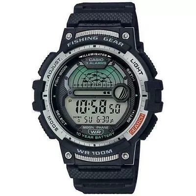 Casio WS-1200H-1AV 10 Year Battery Watch 100 Meter WR Fishing Gear 3 Alarms • $24.49