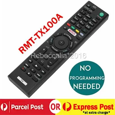 $12.50 • Buy New RMT-TX100A Sony Netflix TV Remote Control For KD-55X9000C KD-65X9000C
