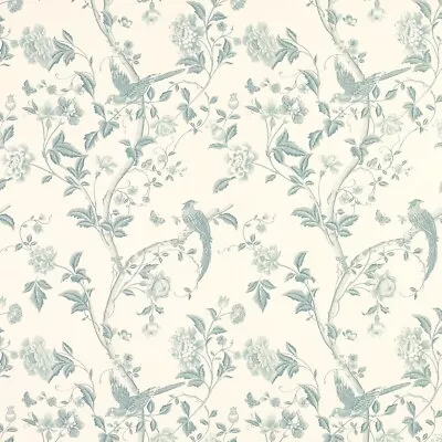 2x Laura Ashley Summer Palace Wallpaper Off White/Duck Egg Batch W089215-A/1 • £59.99