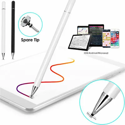 Thin Capacitive DISC Touch Screen Stylus For IPhone IPad Samsung Phone Tablet • £14.95