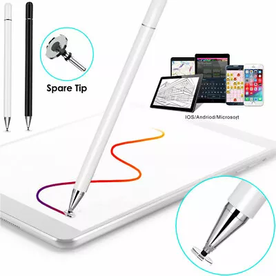 Thin Capacitive DISC Touch Screen Stylus Pen For Android Tablets & Mobile Phones • £3.95