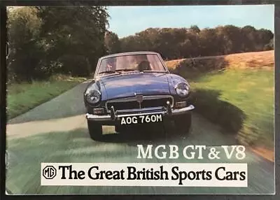 MG MGB GT & V8 Sports Car Sales Brochure 1974 #2962/B M Reg • $37.32