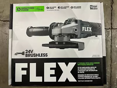 New Sealed Flex 24V 5  Brushless Variable Speed Angle Grinder W/Battery+Charger • $209.99