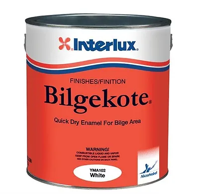 Interlux Bilgekote Enamel Marine Boat Bilge Bulkhead Paint White Quart YMA102Q • $39.99