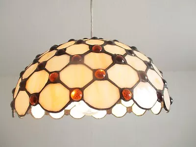 Vintage Stained Glass Tiffany Ceiling Pendant Shade • £39.98