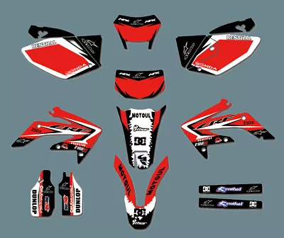 Graphics Kit Background Decal Sticker For Honda CRF250X 2004-2012 07 08 09 10 11 • $67.29