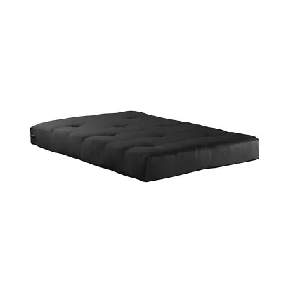 Futon Mattress Only 6  Full Size Tufted W/ Twill Cotton Microfiber Cover Black • $127.41