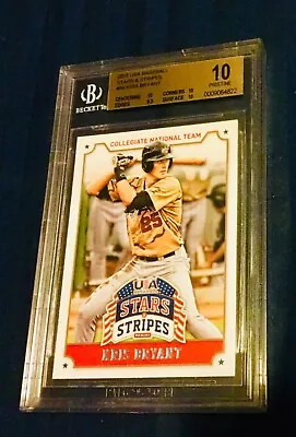 Kris Bryant Rookie BGS Pristine 10 2015 USA BASEBALL Panini Rare CUBS 59 Beckett • $27