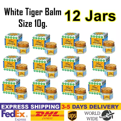 12X 10g Tiger Balm White Ointment Thai Herbal Aroma Relaxing Massage Balm Joint • $65