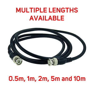 £2.50 • Buy BNC To BNC RG59 High-Quality Patch Cable | Ideal For CCTV, DVR, VCR, Monitor