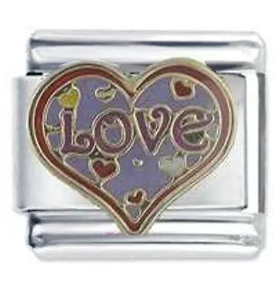 £4.36 • Buy LARGE LOVE HEART - Daisy Charms Compatible With Italian Modular Charm Bracelets