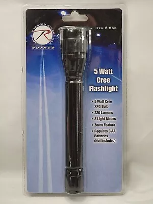 Rothco 5 Watt Cree Flashlight Zoom Feature XPB Bulb 220 Lumens 3 Light Modes • $19.99