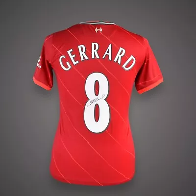 £85 • Buy Steven Gerrard Hand Signed Liverpool (X-LARGE Boys Shirt) Bid From £85