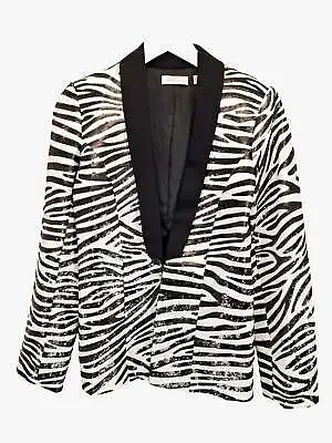 Sass & Bide Zebra Sequin Jacket Size 8 • $242.99