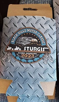 Official 83rd Sturgis Motorcycle Rally 2023 Can Koozie Harley Cooler Dia. Plate • $4.99