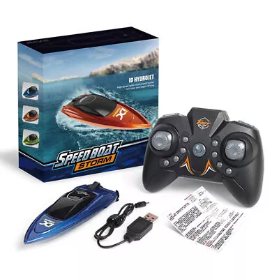 Mini USB RC Boats 2.4G High Speed Racing Boat 4CH Remote Control W/ LED Ship Toy • $17.99