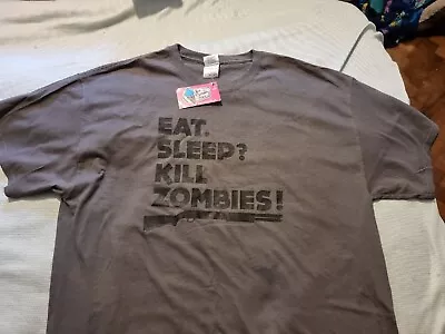 Eat Sleep And Kill Zombies Green T-Shirt XL BNWT • £7.20