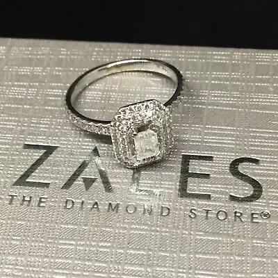 $1000 • Buy Zales 3/4 TCW Emerald Diamond Engagement Ring 14K  Size 5 #20306713 #431