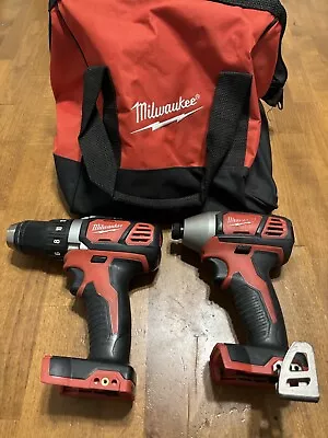 Milwaukee 2691-22 M18 18V Cordless Li-Ion Drill Driver / Impact Driver Combo Kit • $84