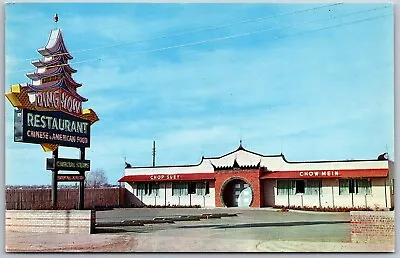 Vtg Amarillo Texas TX Ding How Chinese Restaurant 1950s View Old Postcard • $14.99