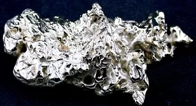 113.5 Gram 4 Ounce 2 2/3 X 1 3/5 X 4/5 Inch Casted Silver Nugget EBS1373D/102223 • $325.99