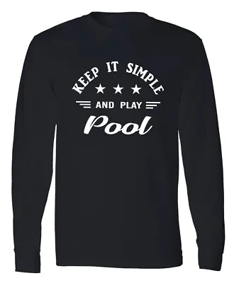 8 Ball Pool Player Full Long Sleeve T-shirt Pool Snooker Billiards Gift Shirt  • $25.99