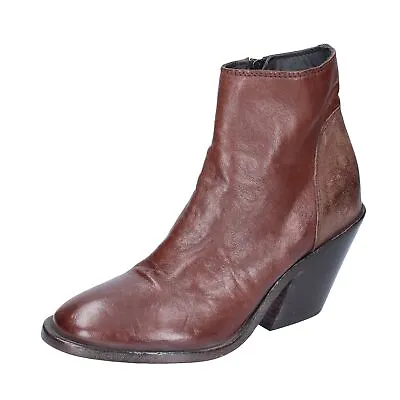 Women's Shoes MOMA 7 (EU 37) Ankle Boots Brown Leather DG254-37 • $82.90