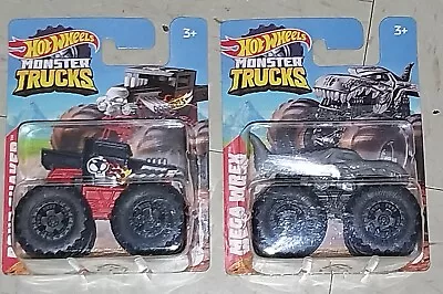 Lot Of 2 Hot Wheels Monster Trucks Mega Wrex Bone Shaker #019 • $3