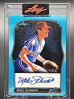 MIKE SCHMIDT Auto 2023 LEAF ART Of SPORT Philadelphia Phillies HOF Auto #3/4 • $30