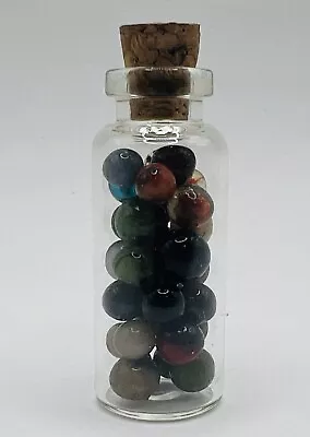 Micro Marbles In Vial Miniature Marbles Modern Contemporary Art - 5 Mm To 8mm • $29