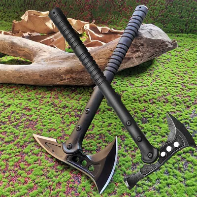 HAND FORGED STEEL VIKING BEARDED CAMPING HATCHET TOMAHAWK AXE Military Hatchet • $29.99