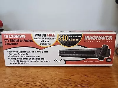 Magnavox TB110MW9 DTV Digital To Analog TV Converter W/ Remote NEW • $22.22