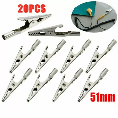 Alligator Clips 50mm Electrical Testing Crocodile Clip Probe 20 Pcs Sets BULK • $8.07