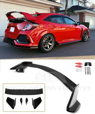 Glossy Black Rear Trunk Spoiler For 16-Up Honda Civic Hatchback Type R Style New • $169.98