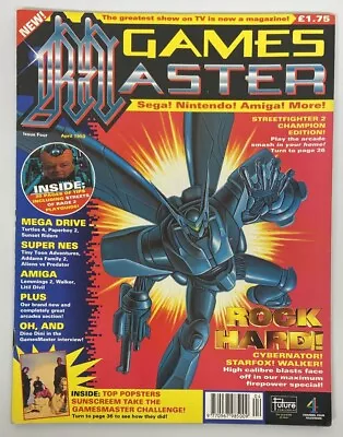 GamesMaster Magazine UK - Issue 4 - April 1993 - Games Master Retro 90s + Poster • £12.99