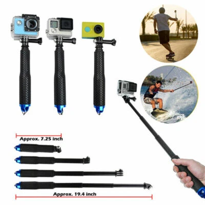 $8.60 • Buy Waterproof Handheld Monopod Selfie Stick Pole For Go Pro Hero 3 4 5 Sj4000-t-